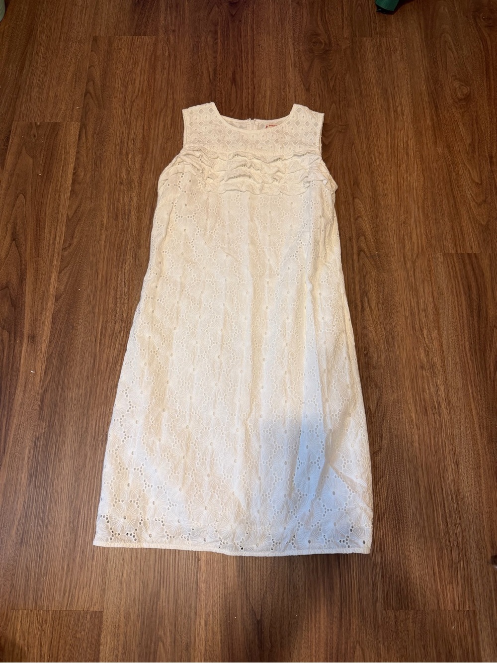 NWOT-Style Brooks Brothers Red Fleece White Eyelet Lace Shift Dress Size 2